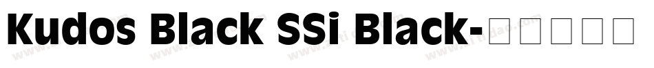 Kudos Black SSi Black字体转换